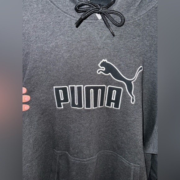 NWT LG Puma Dark Grey Heather and Black Logo Drycell Hoodie - Picture 6 of 12